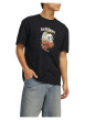 Thumbnail T-shirt en coton noir uni coupe droite avec imprimé tête de mort - Image 4