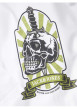 Thumbnail T-shirt en coton blanc uni coupe droite avec imprimé tête de mort - Image 2