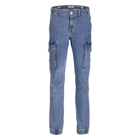 Jean cargo bleu délavé avec une coupe slim fit...