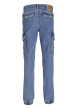 Thumbnail Jean cargo bleu délavé avec une coupe slim fit et une taille mi-haute - Image 2