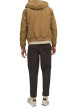 Thumbnail Blouson à capuche camel uni à manches longues et à fermeture zippée - Image 2