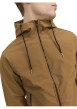Thumbnail Blouson à capuche camel uni à manches longues et à fermeture zippée - Image 3