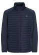 Thumbnail Veste bleue marine matelassée avec une coupe droite et un col montant à zip