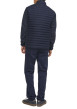 Thumbnail Veste bleue marine matelassée avec une coupe droite et un col montant à zip - Image 2