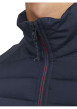 Thumbnail Veste bleue marine matelassée avec une coupe droite et un col montant à zip - Image 3