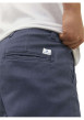 Thumbnail Pantalon chino 4 poches en coton bleu marine uni à coupe regular fit - Image 3