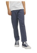 Thumbnail Pantalon chino 4 poches en coton bleu marine uni à coupe regular fit - Image 4