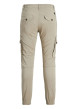 Thumbnail Cargo en coton biologique beige uni à coupe slim fit et à taille mi-haute - Image 2