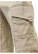 Thumbnail Cargo en coton biologique beige uni à coupe slim fit et à taille mi-haute - Image 3