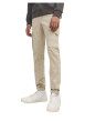 Thumbnail Cargo en coton biologique beige uni à coupe slim fit et à taille mi-haute - Image 4