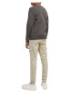 Thumbnail Cargo en coton biologique beige uni à coupe slim fit et à taille mi-haute - Image 5