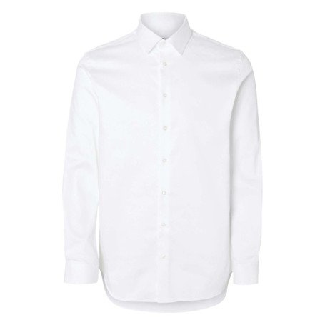 Chemise en coton biologique mélangé blanche...