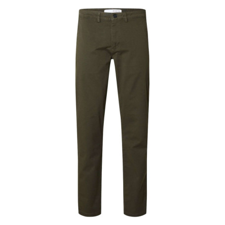 Pantalon Chino Miles en coton biologique kaki...