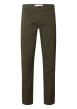 Thumbnail Pantalon Chino Miles en coton biologique kaki uni à coupe slim