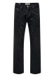 Thumbnail Jean Edge Straight en coton mélangé noir uni avec une coupe droite