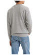 Thumbnail Pull gris uni avec une coupe droite un col rond et des manches longues - Image 3
