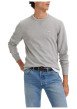 Thumbnail Pull gris uni avec une coupe droite un col rond et des manches longues - Image 7