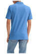 Thumbnail Polo en coton bleu en maille piquée avec une coupe slim et un col boutonné - Image 5