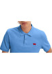 Thumbnail Polo en coton bleu en maille piquée avec une coupe slim et un col boutonné - Image 7