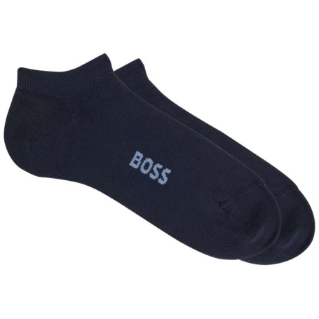 Lot de 2 paires de socquettes bleues nuit unies...