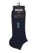 Thumbnail Lot de 2 paires de socquettes bleues nuit unies avec petit logo sur le dessous - Image 3