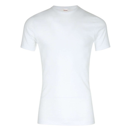 T-shirt en coton blanc uni avec coupe près du...