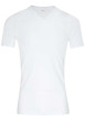 Thumbnail Tee-shirt moulant Héritage en pur coton blanc à col V et manches courtes