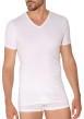 Thumbnail Tee-shirt moulant Héritage en pur coton blanc à col V et manches courtes - Image 2