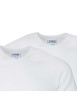 Thumbnail Lot de 2 t-shirts blancs en coton unis coupe droite col V - Image 3