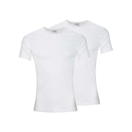 Lot de 2 t-shirts blancs en coton unis coupe...