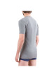 Thumbnail T-shirt gris uni en coton premium avec manches courtes et col rond - Image 5