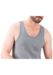 Thumbnail Débardeur moulant Héritage en pur coton hypoallergénique gris à col rond - Image 2
