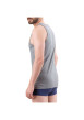 Thumbnail Débardeur moulant Héritage en pur coton hypoallergénique gris à col rond - Image 3