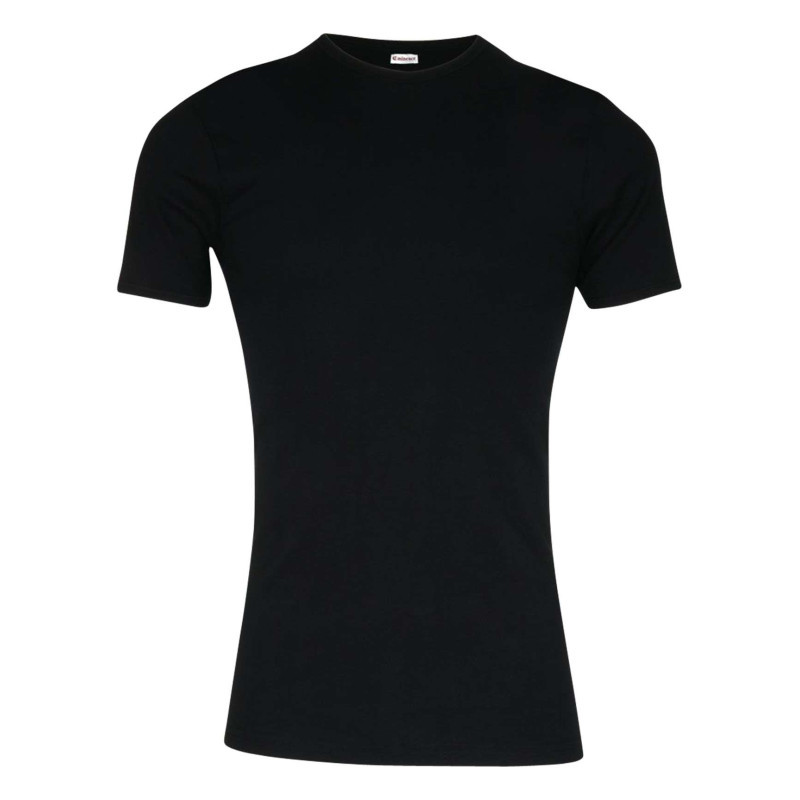 Eminence - Tee-shirt Moulant Héritage En Pur Coton Noir à Col Rond Et Manches Courtes - Noir