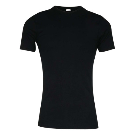 Tee-shirt moulant Héritage en pur coton noir à...