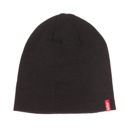 Bonnet fin Otis noir uni, sans revers et chaud
