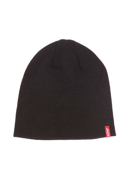 Bonnet fin Otis noir uni, sans revers et chaud