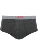 Thumbnail Slip en coton gris anthracite à taille haute élastiquée avec une coupe ouverte - Image 3