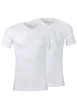 Thumbnail Lot de 2 t-shirts blancs en coton unis coupe droite col V