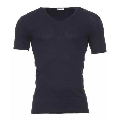 Tee-shirt moulant Héritage en pur coton noir à...