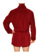 Thumbnail Peignoir Baikal Grande Taille rouge en velours à coupe droite et col cranté - Image 2