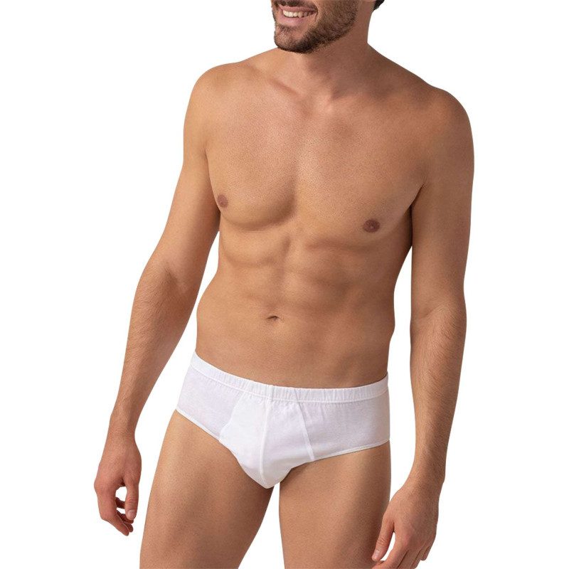 Eminence - Slip Blanc Uni En Coton D'egypte Avec Une Taille Haute Et élastiquée - Blanc