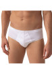 Thumbnail Slip blanc uni en coton d'Egypte avec une taille haute et élastiquée - Image 2