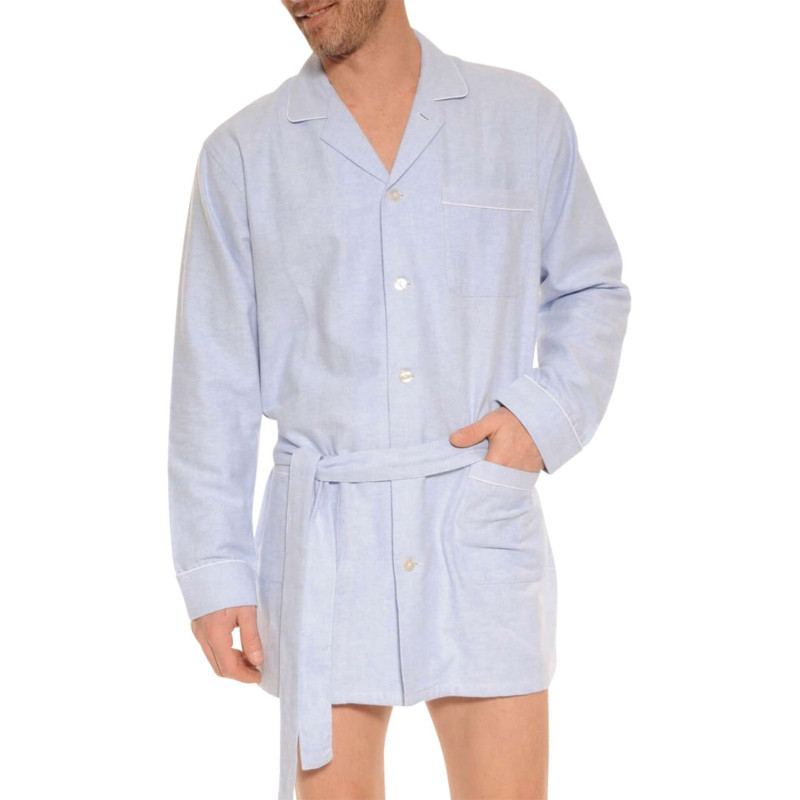 Christian Cane - Veste De Pyjama Ciel En Coton Imprimé Avec Une Coupe Droite Et Un Col à Revers - Ciel