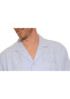 Thumbnail Veste de pyjama ciel en coton imprimé avec une coupe droite et un col à revers - Image 3