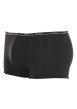 Thumbnail Boxer noir Plumes avec liseré et logo sur la ceinture élastiquée coupe courte - Image 2