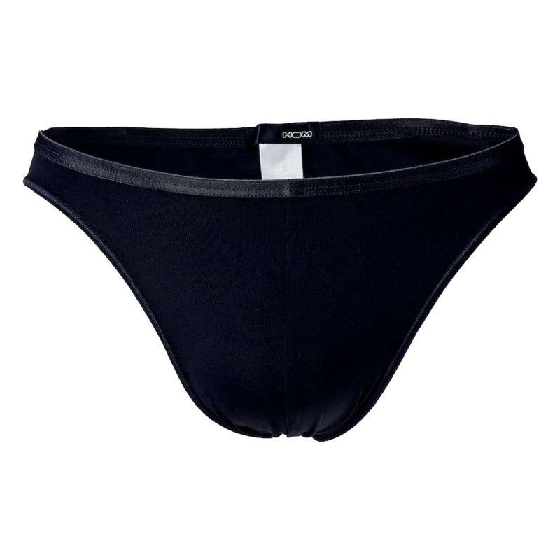 Hom - Slip Noir Uni Avec Taille élastiquée Et Surpiqûres Ton Sur Ton - Noir Hom - Slip Noir Uni Avec Taille élastiquée Et Surpiqûres Ton Sur Ton - Noir