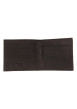 Thumbnail Portefeuille en cuir de vache noir uni avec fermeture à rabat - Image 3