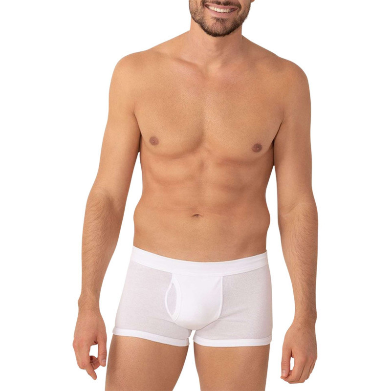 Eminence - Boxer Ouvert Blanc Uni En Coton Premium Avec Coupe Sobre Et Confortable - Blanc