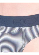 Thumbnail Slip Simon marine rayé avec ceinture élastiquée - Image 3